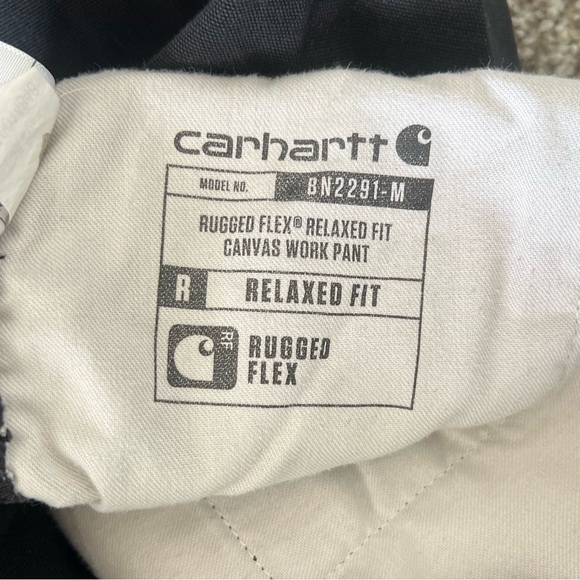 Carhartt Rugged Flex Relaxed Fit Canvas Work Pants - Black - Men’s Size 30x32 - Picture 13 of 16